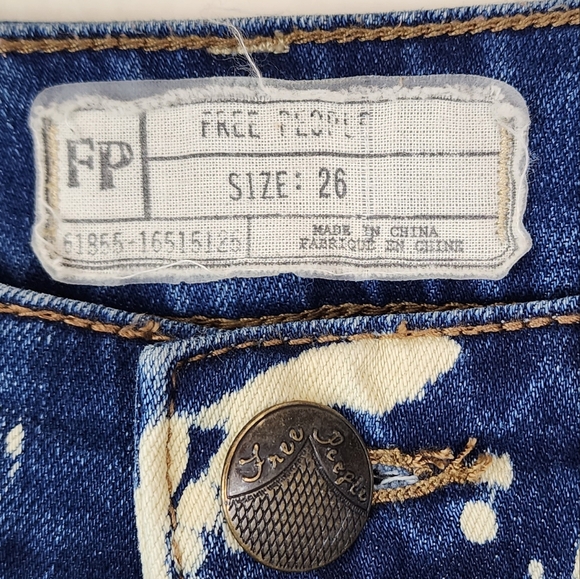 Free People Discharged Bleached Bali Mantra Jean Flares - Picture 4 of 7